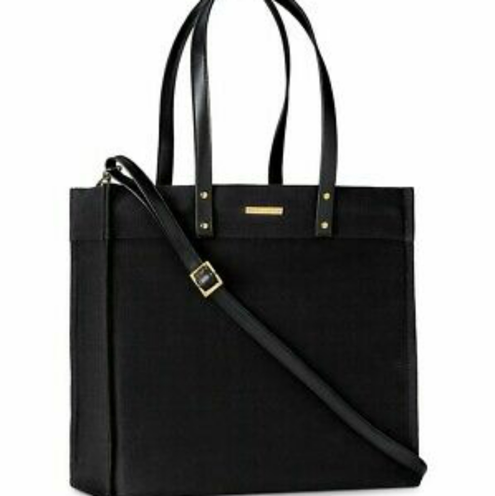 RALPH LAUREN BLACK CANVAS TOTE BAG